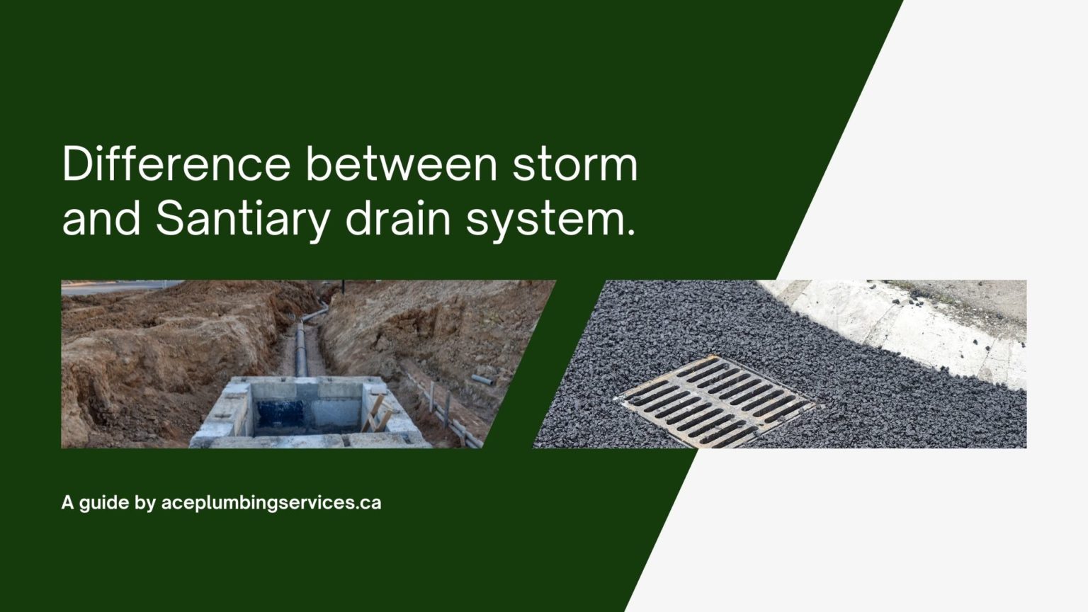 Storm Vs. Sanitary Drain Systems